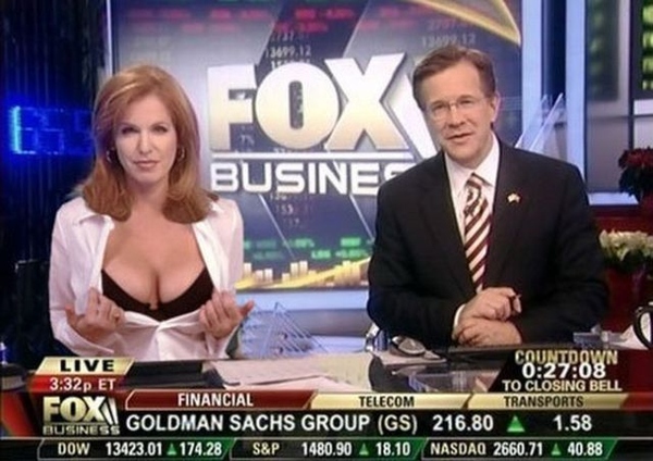 Fox Business Reporter Shows Bra